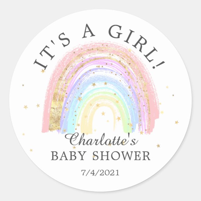 Autocollant moderne Gold Rose Rainbow Faver (Devant)