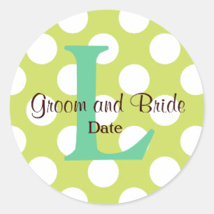 Autocollant Monogram Mariage balnéaire moderne