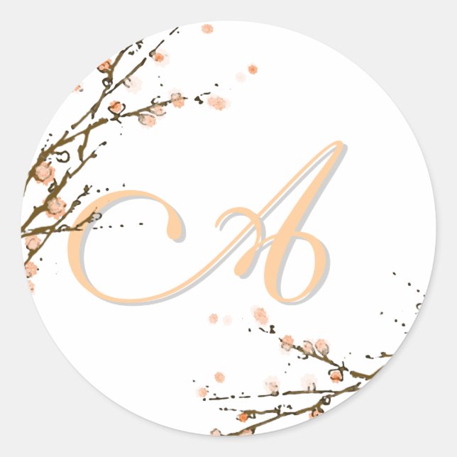 Autocollant monogramme "A" à "Z" personnalisable (Devant)