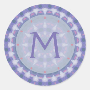 Autocollant monogramme Lavender Kaleidoscope