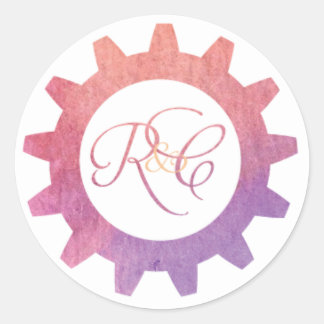 Autocollant monogramme personnalisé