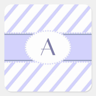 Autocollant monogramme violet et blanc