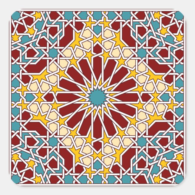 Autocollant motif géométrique islamique (Devant)
