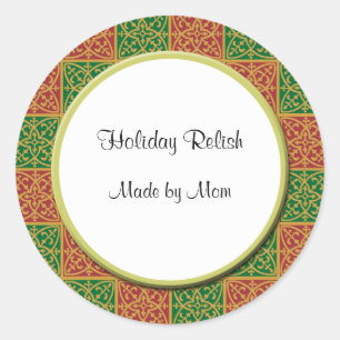 Autocollant Motif personnalisé rouge et vert