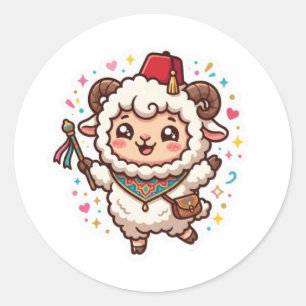 Autocollant mouton marocain Eid al-Adha Kawaii mig