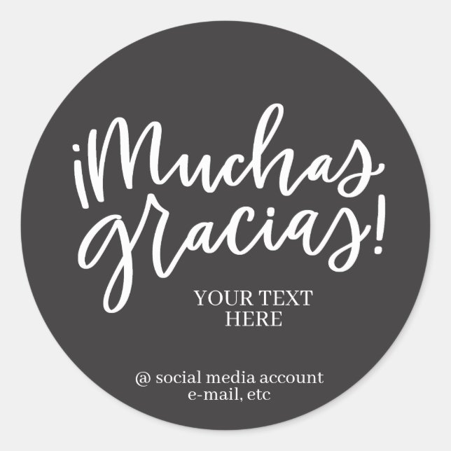 Autocollant Muchas Gracias (Devant)