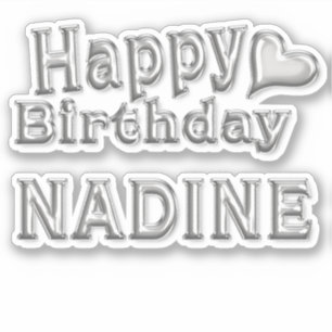 Autocollant Nadine Happy Birthday