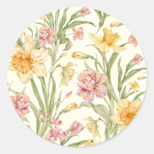 Autocollant Narcisse du jardin floraison d'avril 