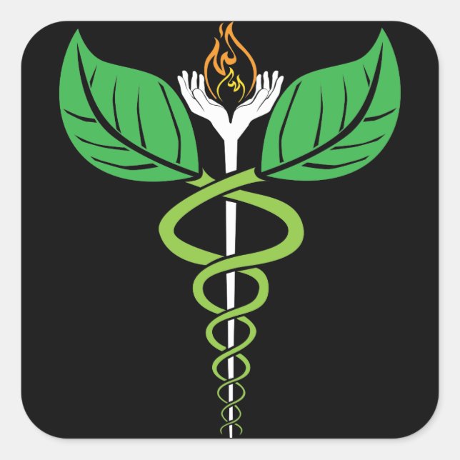 Autocollant Naturopathique Caduceus (Devant)