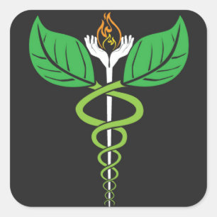 Autocollant Naturopathique Caduceus