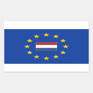 Autocollant néerlandais de rectangle d'Union