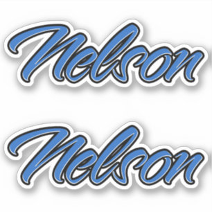Autocollant Nelson bleu Stickerset