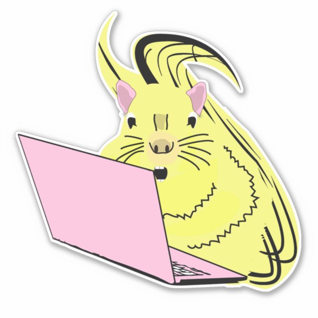 Autocollant nerd écureuil (Devant)