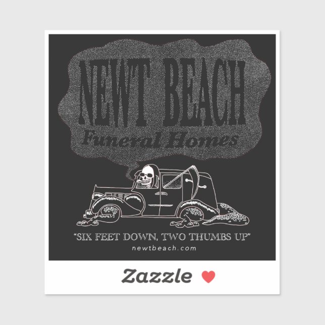 Autocollant "Newt Beach Funeral Homes" (Feuille)