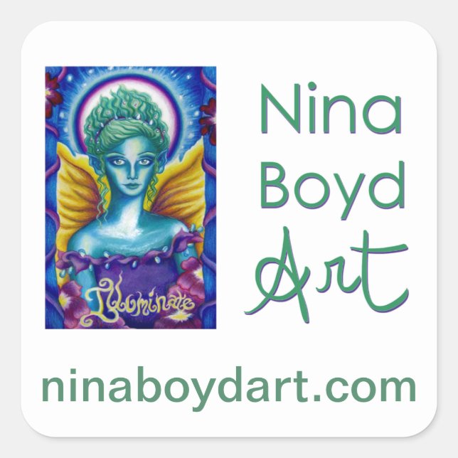 Autocollant Nina Boyd Art (carré) (Devant)
