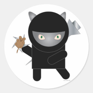 autocollant ninja kitty