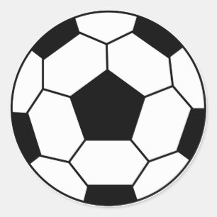Autocollant noir de ballon de football