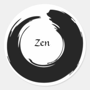Autocollant noir de zen