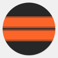 Autocollant noir orange à deux bandes en ace