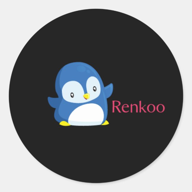 Autocollant noir Renkoo Penguin (Devant)