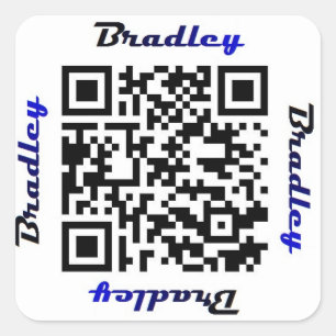 Autocollant NOMMÉ personnalisé par code de Brad