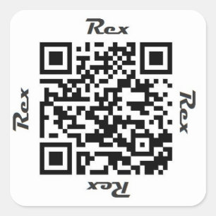 Autocollant NOMMÉ personnalisé par code de Rex QR