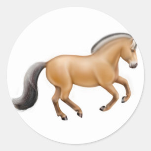 Autocollant norvégien de cheval de fjord