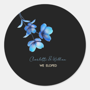 Autocollant Nous nous sommes enfugés Fleurs noires