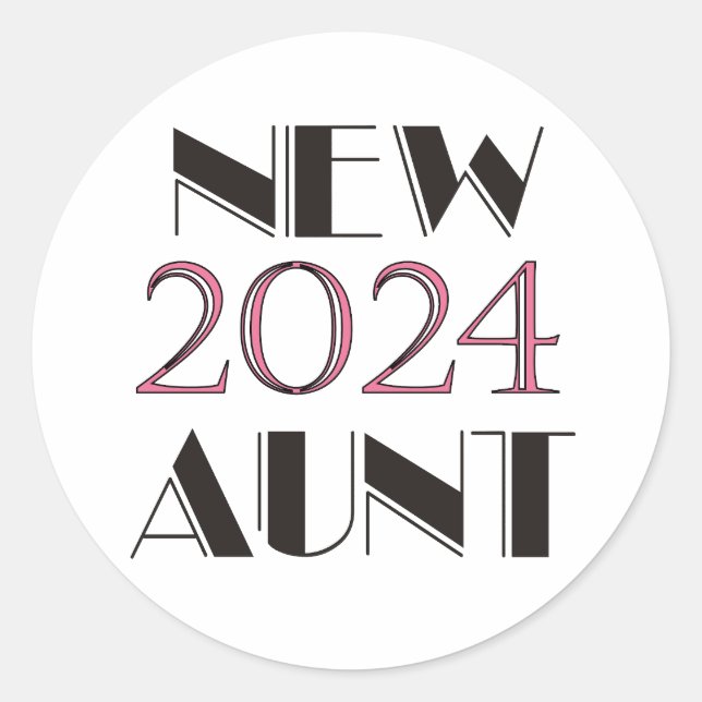 Autocollant nouvelle tante 2024 (Devant)