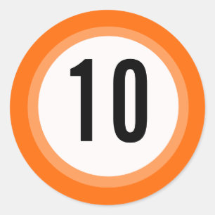 Autocollant numérique orange