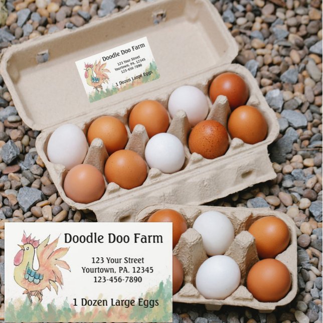 Autocollant OEufs Personnalisés Coq (Créateur téléchargé)