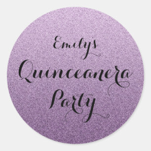 Autocollant Ombre Quinceanera de Parties scintilla