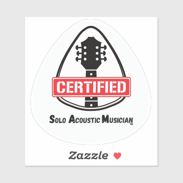 Autocollant Onglet de guitare certifié (Feuille)