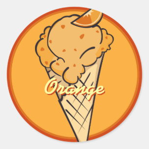 Autocollant orange de glace