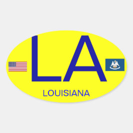 Autocollant Oval Louisiana* de style européen