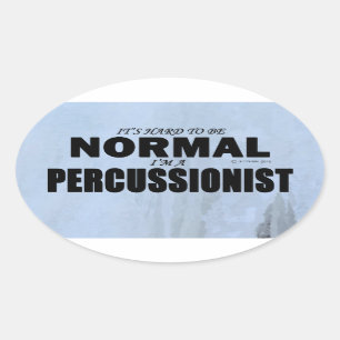Autocollant Oval Percussionniste Normal