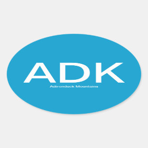 Autocollant Ovale Adirondack Mountains ADK