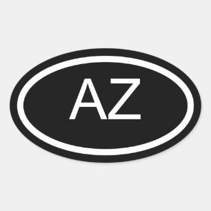 Autocollant ovale AZ Arizona Euro Style