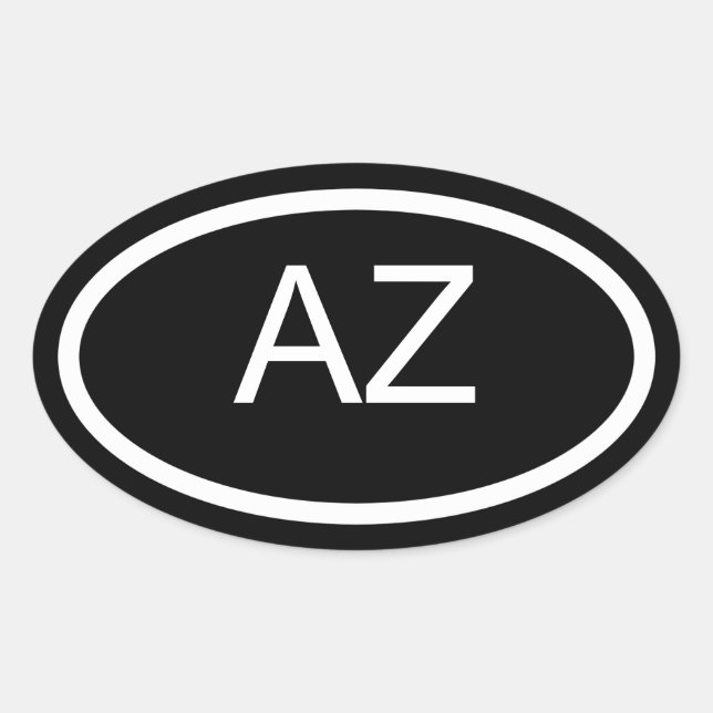 Autocollant ovale AZ Arizona Euro Style (Devant)