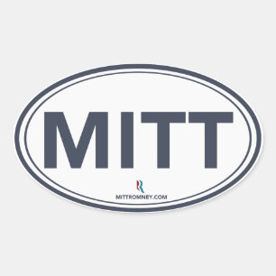 Autocollant ovale de gant de Romney Ryan