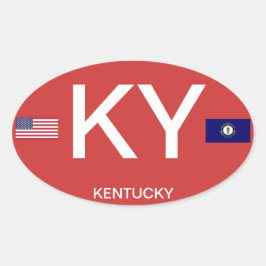 Autocollant ovale de style euro-kentucky*