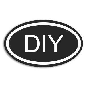 Autocollant ovale de style euro noir et blanc DIY