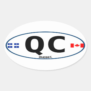 Autocollant ovale de style euro-québécois