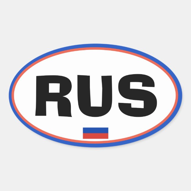 Autocollant ovale de style euro-russe (Devant)