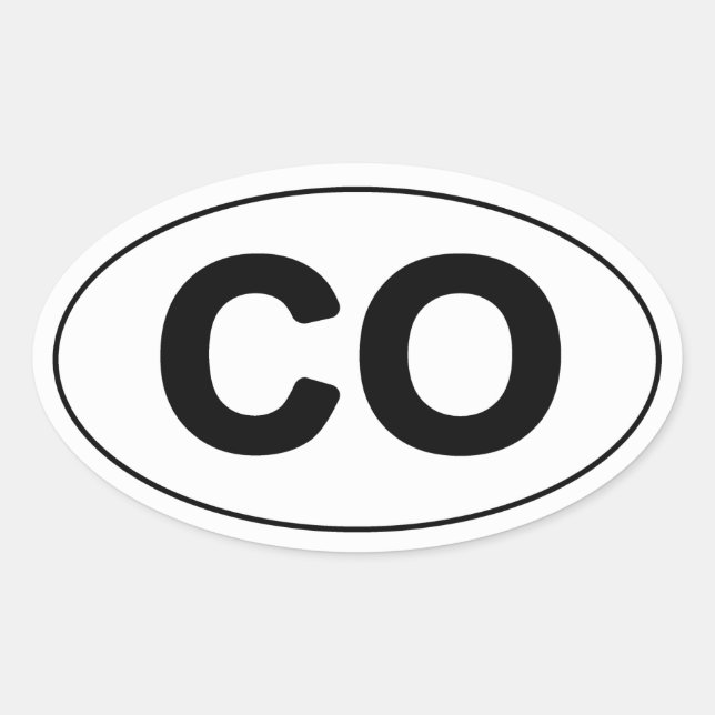 Autocollant ovale du Colorado (Devant)