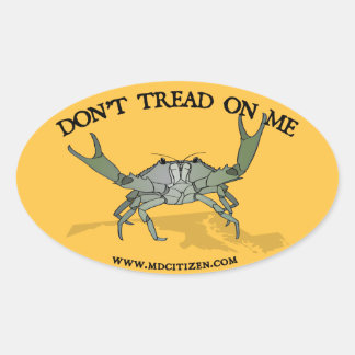 Autocollant ovale du crabe de Gadsden