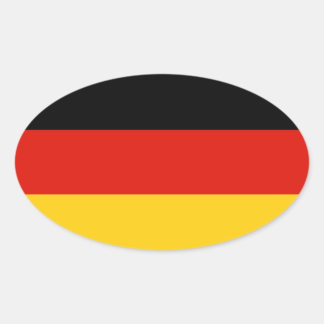 autocollant ovale du drapeau allemand | Drapeau de (Devant)