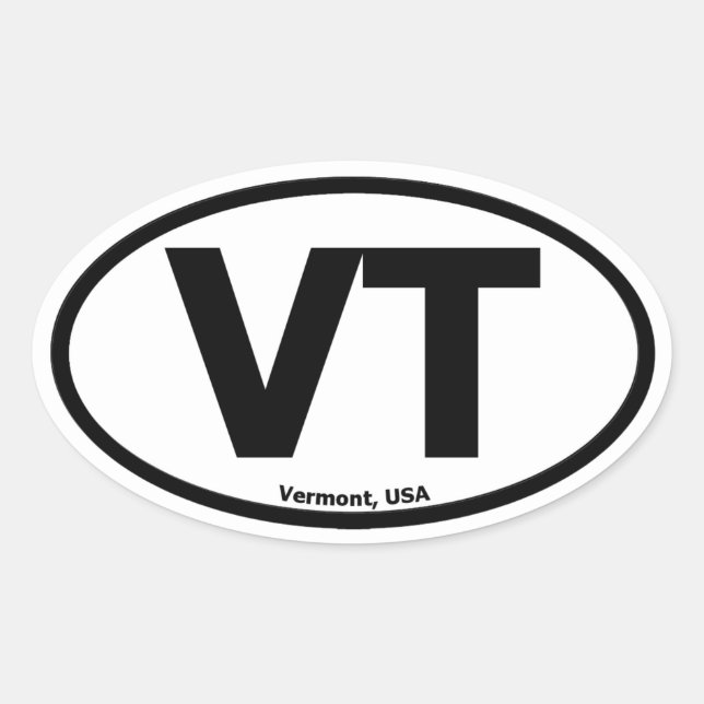 Autocollant ovale du Vermont (Devant)