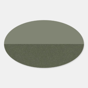 Autocollant ovale Moss Green Duo – Personnalisable