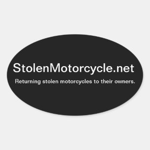 Autocollant ovale moto volée